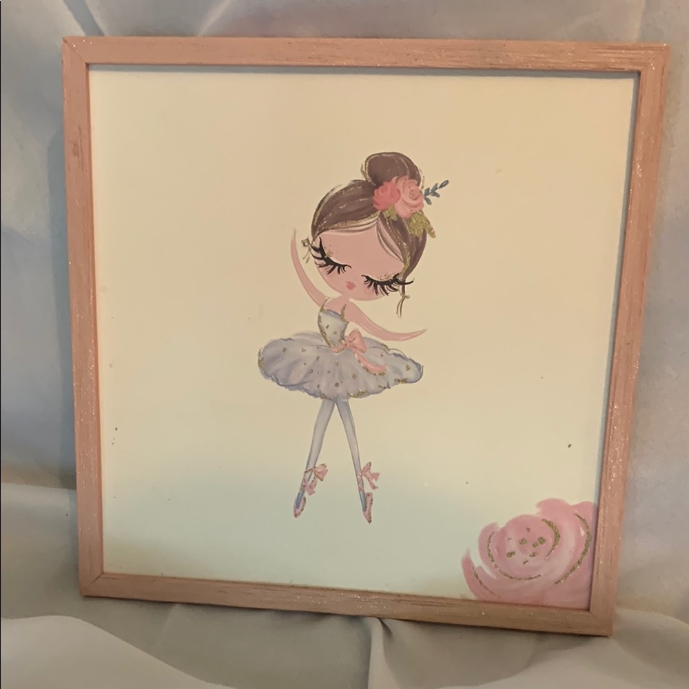 Hobby Lobby Ballerina Painting with Pink and Cream Hues